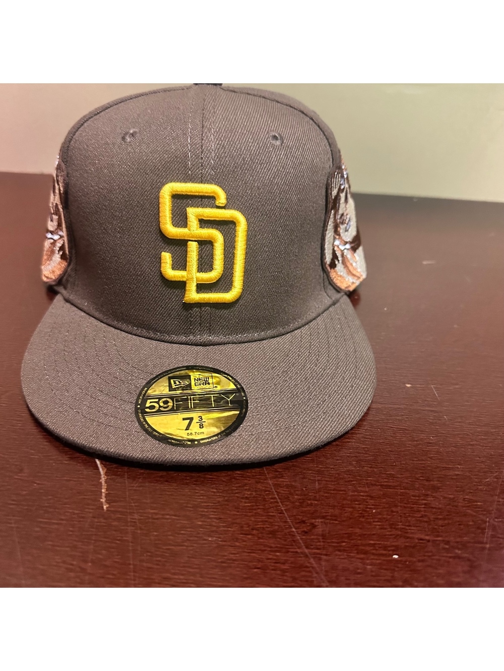 San Diego Padres Authentic Jon Stan NYC New Era Fitted Angel Patch 7 3/8 brown